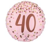 Opakowanie Balon foliowy Pretty pink 40th Birthday 46cm