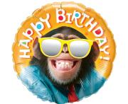 Opakowanie Balon foliowy Smiling chimp Happy Birthday 46cm