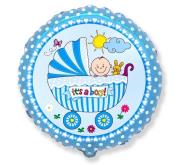 Opakowanie Balon foliowy Wózek dla chłopca 45cm