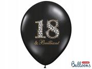 Opakowanie Balony 30cm 18 & Brilliant Black 50szt