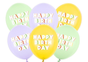 Opakowanie Balony Happy Birthday mix 30cm 50szt