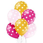 Opakowanie Balony kropki różowo-złote 30cm 6szt