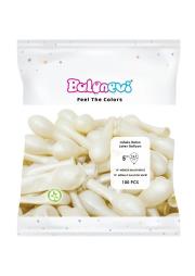 Opakowanie Balony lateksowe Metallic białe 12cm 100szt