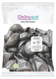 Opakowanie Balony lateksowe Metallic srebrne 25cm 100szt