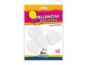 Opakowanie Balony serca białe 25cm 8szt