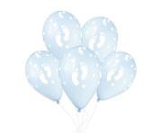 Opakowanie Balony stópki pudrowe błękitne 33cm 50szt