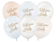 Opakowanie Balony Welcome Baby mix niebieski 30cm 50szt