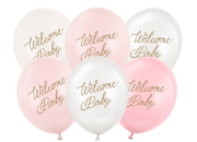 Opakowanie Balony Welcome Baby mix różowy 30cm 50szt
