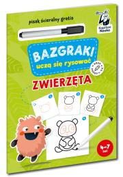 Okładka książki Bazgraki uczą się rysować. Zwierzęta. Kapitan Nauka