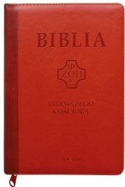 Okładka książki Biblia pierwszego Kościoła z paginat. ceglasta
