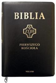 Okładka książki Biblia pierwszego Kościoła z paginat. czarna