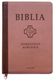 Okładka książki Biblia pierwszego Kościoła z paginat. róż wenecki