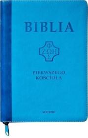 Okładka książki Biblia pierwszego Kościoła z paginat. suwak błękit