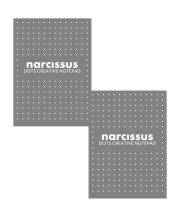 Opakowanie Blok A5 60k kropki Narcissus szary klejony z góry 2 sztuki