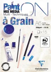 Opakowanie Blok A6 biały fakturowany 250g 15ark