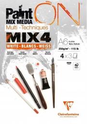 Opakowanie Blok A6 białych papierów mix4 250g 12ark