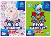 Opakowanie Blok kolorowy barwiony A4/10k 170g (10szt) ASTRA