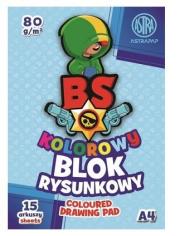 Opakowanie Blok kolorowy barwiony A4/15K 80g (10szt) ASTRA