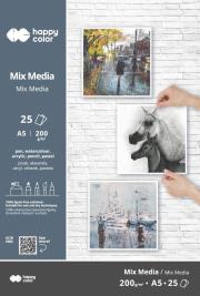 Opakowanie Blok Mix Media Art A5/25K 200g Happy Color