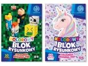 Opakowanie Blok rysunkowy kolorowy A4/10k 80g (10szt) ASTRA