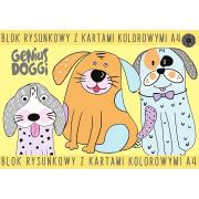 Opakowanie Blok rysynkowy A4/15K kolor Genius Doggi (10szt)