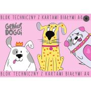 Opakowanie Blok techniczny A4/15K biały Genius Doggi (10szt)