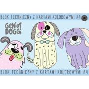 Opakowanie Blok techniczny A4/15K kolor Genius Doggi (10szt)