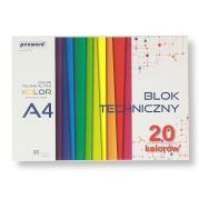 Opakowanie Blok techniczny A4 kolorowy 185g 20 arkuszy