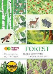 Opakowanie Blok z motywami Forest 80g/m2 A4 16 ark HAPPY COLO