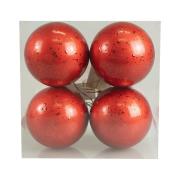 Bombki z efektem rosy czerwone 4szt. Wydawca: ARPEX. Dadada.pl Opakowanie Bombki z efektem rosy czerwone 4szt