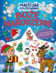 Okładka książki Boże narodzenie. Magiczna kolorowanka (z piankowymi naklejkami 3D)