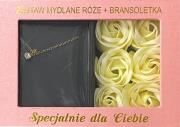 Opakowanie Bransoletka i mydlane róże ecru