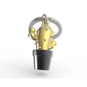 Opakowanie Brelok do kluczy 3D kaktus złoty