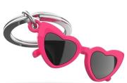 Opakowanie Brelok do kluczy 3D okulary przeciwsłoneczne róż