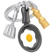 Opakowanie Brelok do kluczy 3D patelnia z jajkiem sadzonym