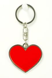 Opakowanie Brelok metalowy serce czerwone 5cm