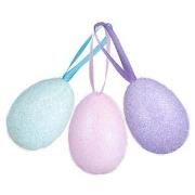 Opakowanie Brokatowe jajka flokowane 3szt