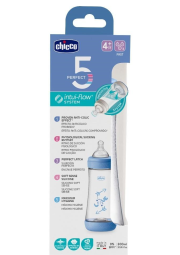 Butelka antykolkowa Perfect5 boy 300ml 4m+. Wydawca: Chicco. Dadada.pl Opakowanie Butelka antykolkowa Perfect5 boy 300ml 4m+