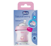 Butelka plastikowa NaturalFeeling różowa 150ml 0m+. Wydawca: Chicco. Dadada.pl Opakowanie Butelka plastikowa NaturalFeeling różowa 150ml 0m+