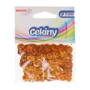 Opakowanie Cekiny błyszczące miedziane 8mm 10g