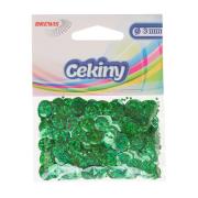 Opakowanie Cekiny błyszczące zielone 8mm 10g
