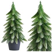 Opakowanie Choinka ozdobna Srebrne wykończenie 32x12cm