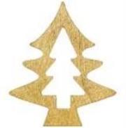 Choinki drewniane złote 6x5cm 2szt. Wydawca: Titanum. Dadada.pl Opakowanie Choinki drewniane złote 6x5cm 2szt