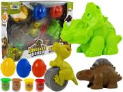 Opakowanie Ciastolina dinozaury z foremkami 12el 4 kolory