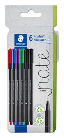 Cienkopis Triplus 6 kolorów 0,3mm. Wydawca: STAEDTLER. Dadada.pl Opakowanie Cienkopis Triplus 6 kolorów 0,3mm
