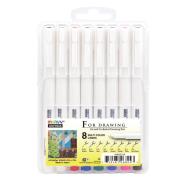 Opakowanie Cienkopisy graficzne czarne 8 grubości