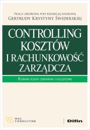 Okładka książki Controlling kosztów i rachunkowość zarządcza