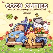 Cozy Cuties. Urocza i relaksująca kolorowanka. Autor: Coco Wyo. Dadada.pl Okładka książki Cozy Cuties. Urocza i relaksująca kolorowanka