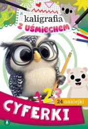 Cyferki. Kaligrafia z uśmiechem. Autor: Horosin Anna, Klich Małgorzata. Dadada.pl Okładka książki Cyferki. Kaligrafia z uśmiechem