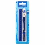 Opakowanie Cyrkiel metalowy + linijka 15cm navy blue